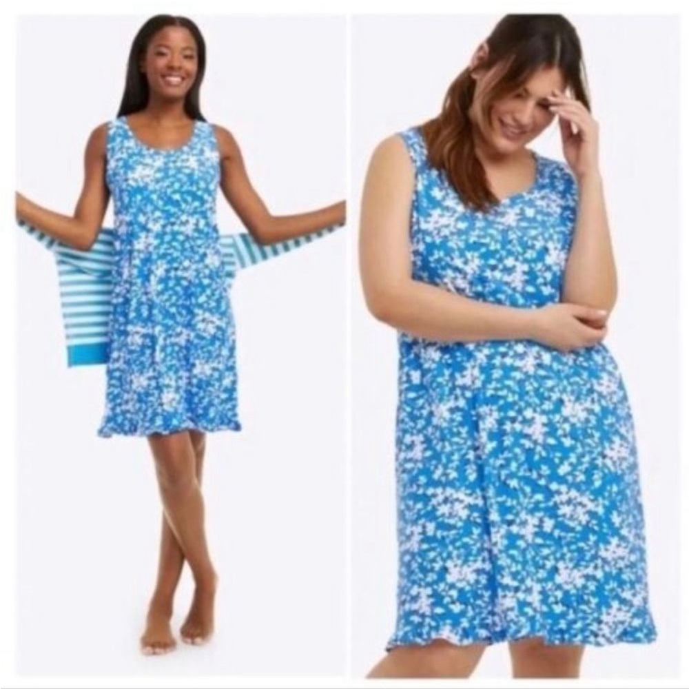 Draper James Grace and Charm Blue and White Floral Dress